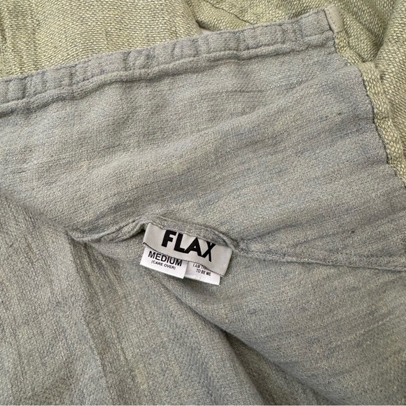 FLAX Linen Snap Front Jacket Size Medium - Picture 5 of 15